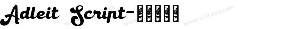 Adleit Script字体转换